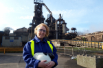 Suzy Davies AM at the TATA Steel plant in Port Talbot earlier this year.